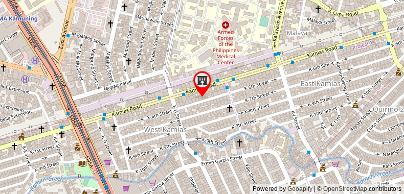Bản đồ đến Khách sạn The Orange Place Quezon City