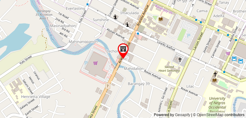 Bản đồ đến Khách sạn Planta Centro Bacolod & Residences