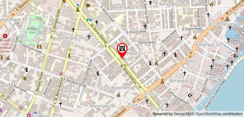 RedDoorz Plus @ Roxas Street Davao - Vaccinated Staff on maps
