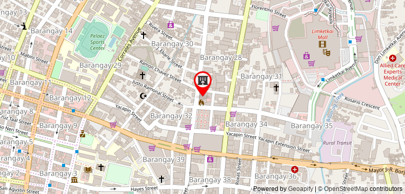 在地图上查看紅多茲酒店 - 近卡加延德奧羅市購物中心