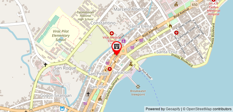 在地图上查看卡坦端內斯市中心酒店