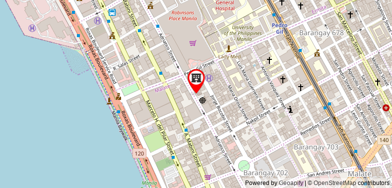 Octagon Mansion Hotel on maps