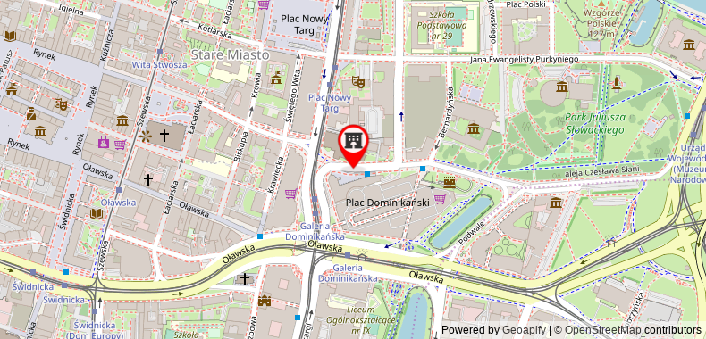 Bản đồ đến Khách sạn Mercure Wroclaw Centrum