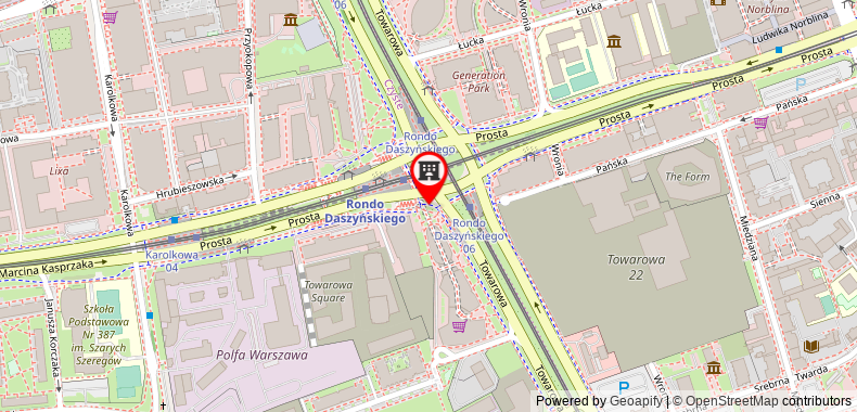 Crowne Plaza Warsaw - The HUB on maps