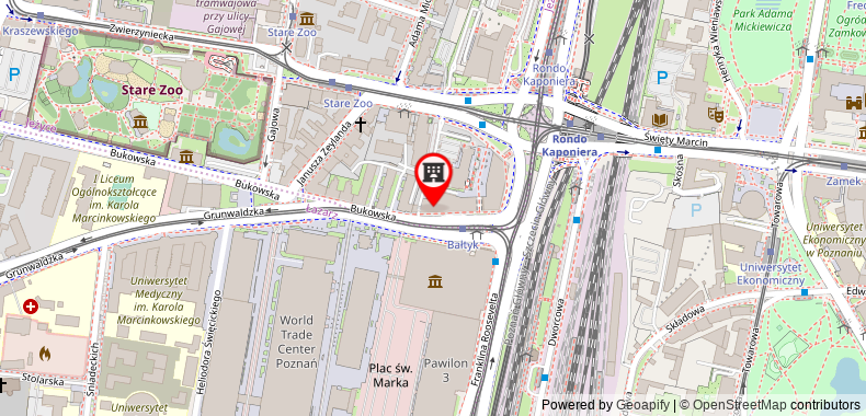 Sheraton Poznan Hotel on maps