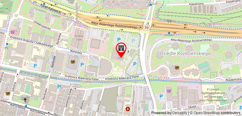 Bản đồ đến Novotel Katowice Centrum