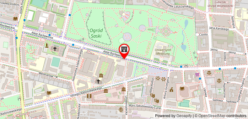 在地图上查看盧布林城中心美居酒店