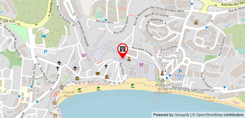 Albufeira Beach Hotel by Kavia on maps
