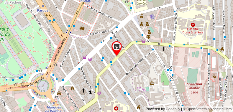 Bản đồ đến Khách sạn 3K Madrid