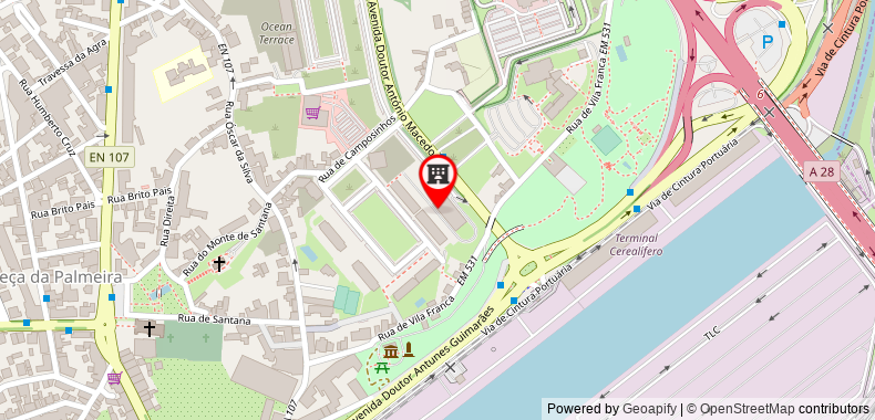 Bản đồ đến Holiday Inn Express Porto Exponor