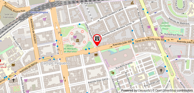 Bản đồ đến Khách sạn Alif Campo Pequeno