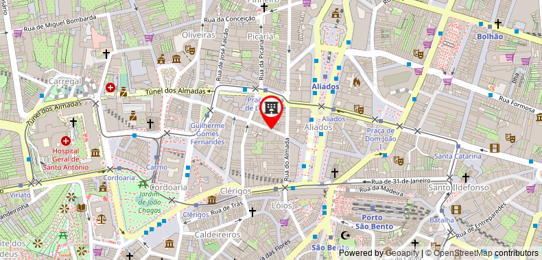 在地图上查看巴黎大酒店