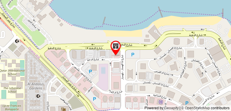 Bản đồ đến Wyndham Grand Doha West Bay Beach
