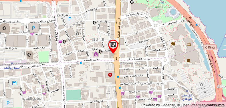 在地图上查看多哈廣場酒店