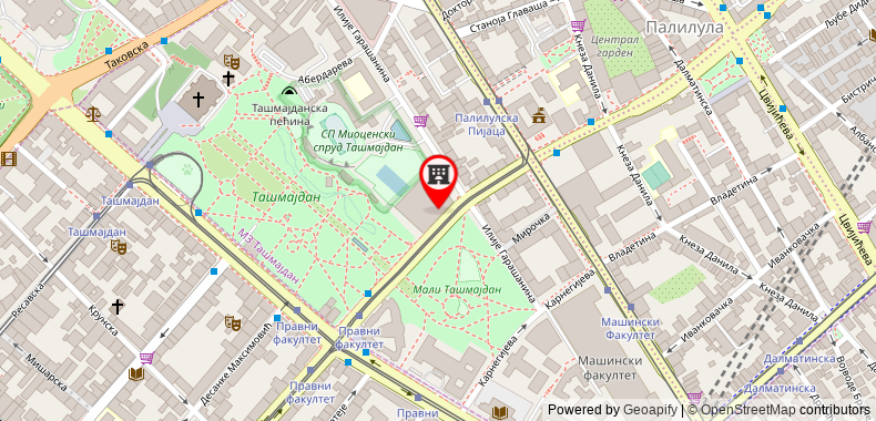 Bản đồ đến Khách sạn Tash Belgrade
