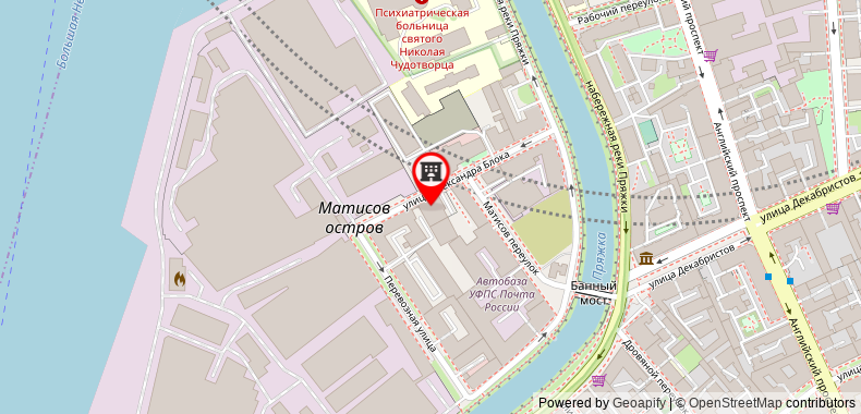 Bản đồ đến Khách sạn Admiralteyskaya