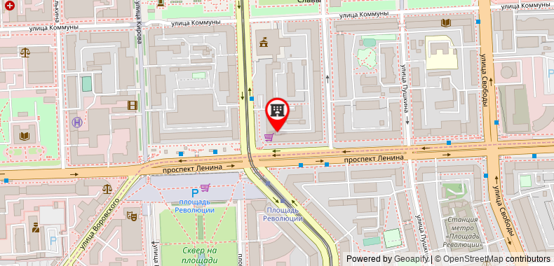 Bản đồ đến Khách sạn South Ural