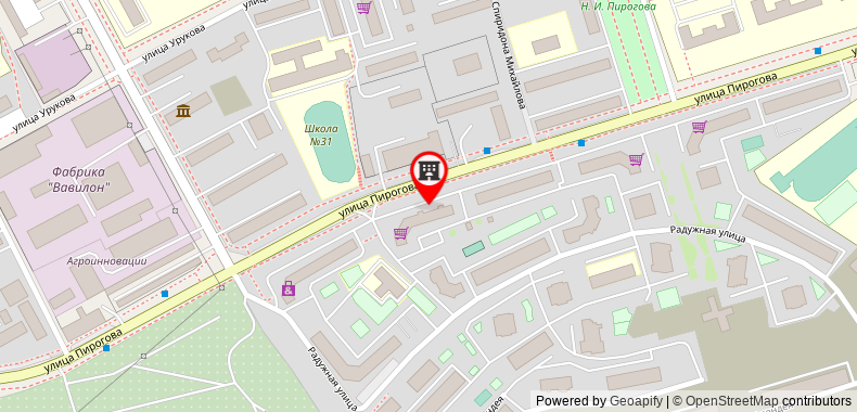 Bản đồ đến Apartment on Pirogova 1/5 and Raduzhnaya