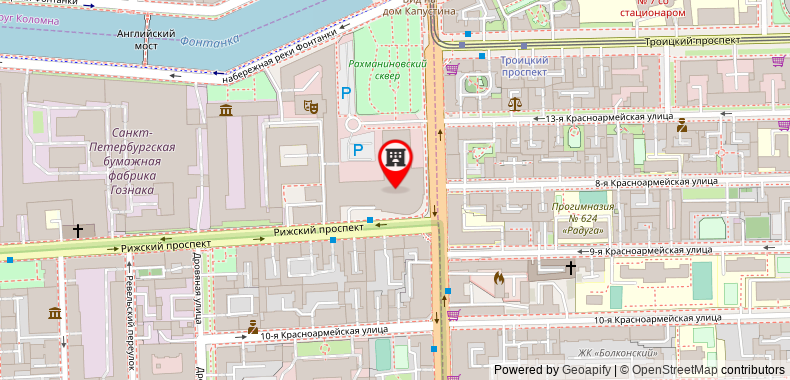 Bản đồ đến Khách sạn Azimut Saint Petersburg