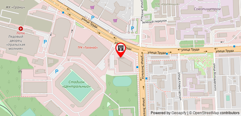 Bản đồ đến Khách sạn Radisson Blu Chelyabinsk