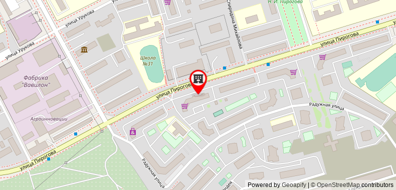Bản đồ đến Apartment on Pirogova 1/6 and Raduzhnaya