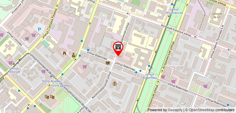 Bản đồ đến Khách sạn Bogemia on Vavilov Street