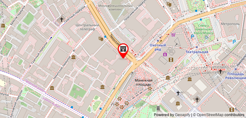 Bản đồ đến Khách sạn National, a Luxury Collection , Moscow