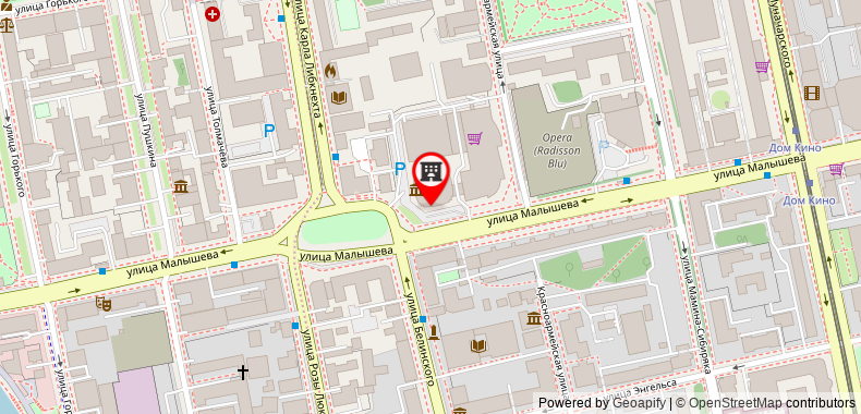 Bản đồ đến Khách sạn Vysotsky