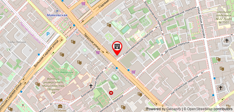Bản đồ đến Khách sạn Moscow Marriott Grand