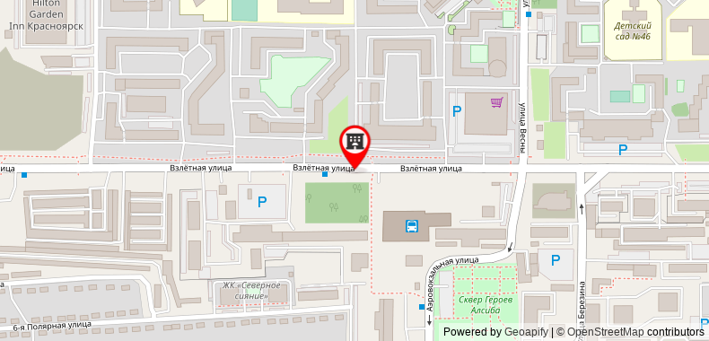 Bản đồ đến Luxury apartments on Vzletnaya dom street - 7zh