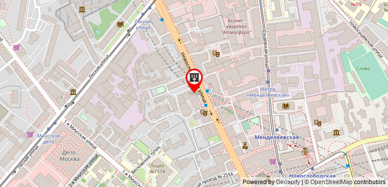 Bản đồ đến Khách sạn Novotel Moscow Centre