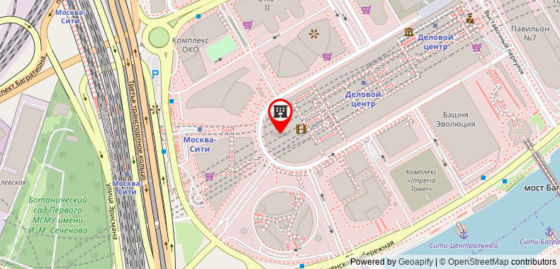 Bản đồ đến Khách sạn Novotel Moscow City
