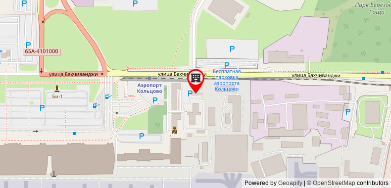 Bản đồ đến Khách sạn Liner Airport Ekaterinburg