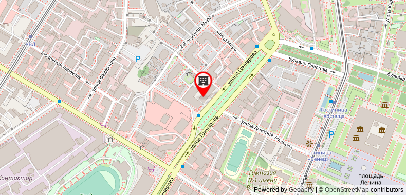Bản đồ đến Khách sạn Radisson Ulyanovsk
