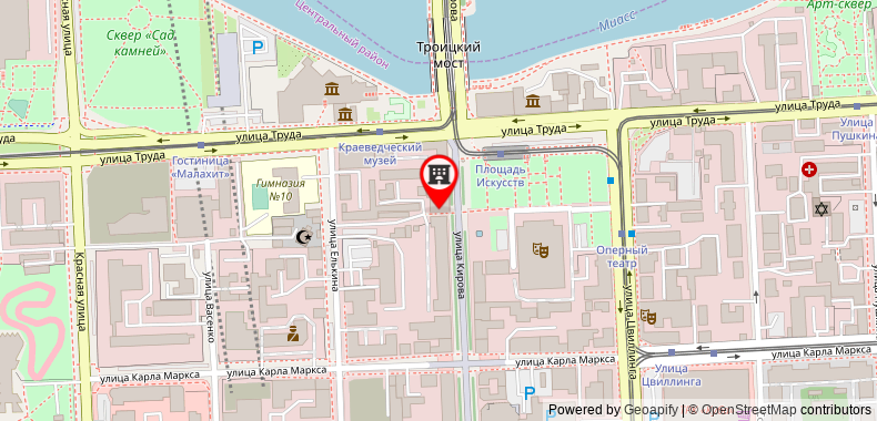 Baccara Hotel on maps