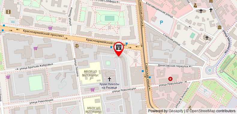 Bản đồ đến Apartaments on Krasnoarmeyski prospekt 1