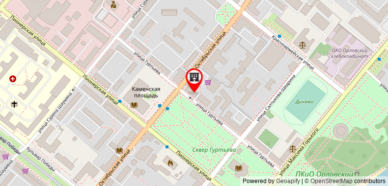 Hostel na Gurtyeva on maps
