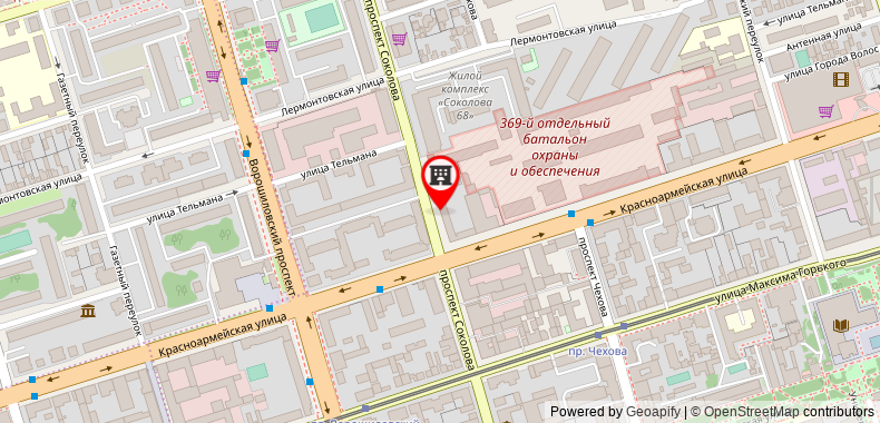 Bản đồ đến Apartament on Krasnoarmeyskaya street