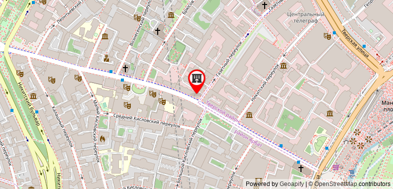 Bản đồ đến Khách sạn Assambleya Nikitskaya
