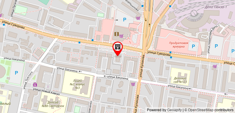 Bản đồ đến Apartment in the center of Penza