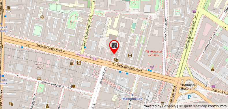 Bản đồ đến Khách sạn RA Nevsky 102