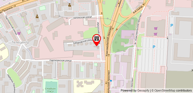 Bản đồ đến Apartaments on Poliny Osipenko