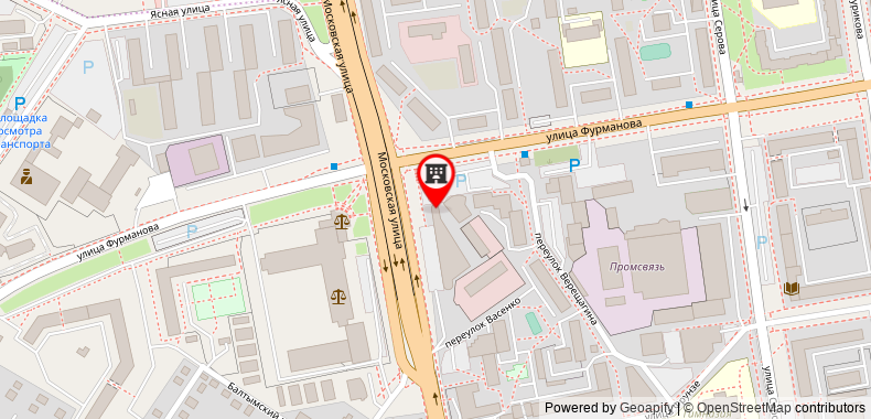 Parus Hotel on maps