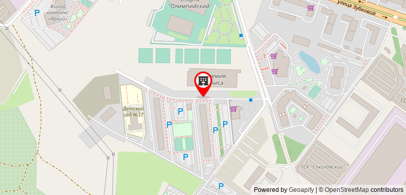 Bản đồ đến Apartments on st. Olympic Gorodok