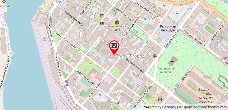 Bản đồ đến W-aprt. Krepostnaya 13