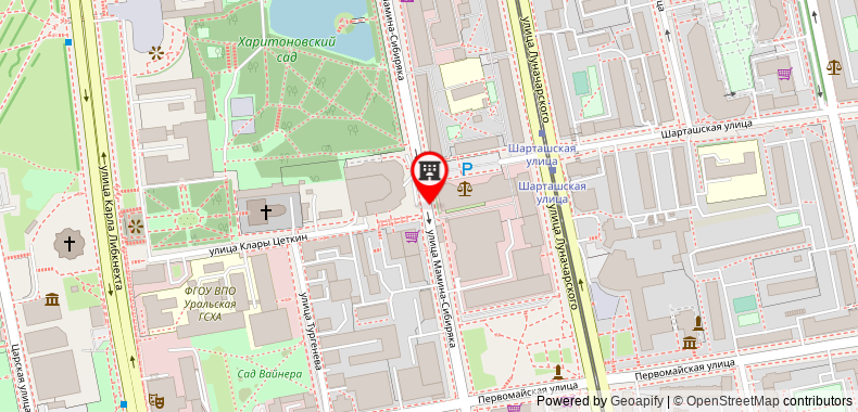 Bản đồ đến Khách sạn Voznesensky