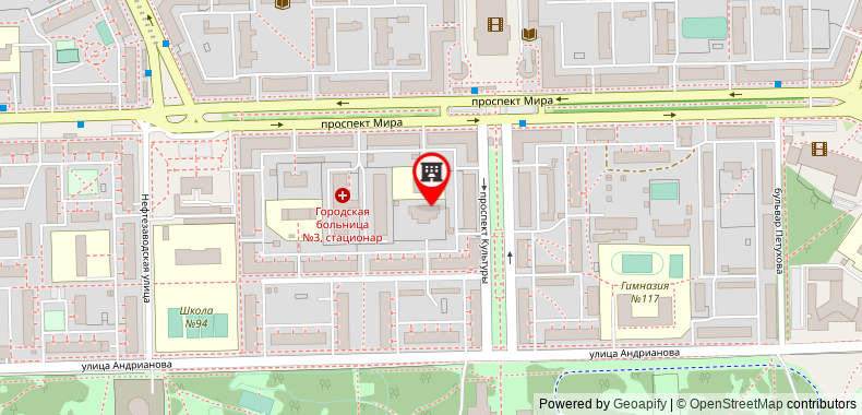在地图上查看Business club hotel RAZUMOVSKY