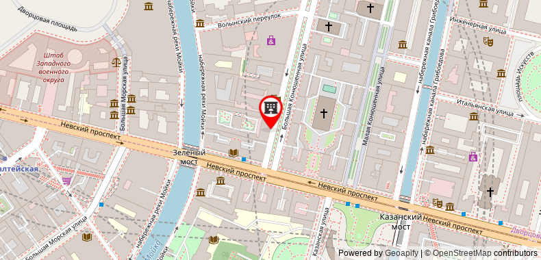 Bản đồ đến Khách sạn Belvedere Nevsky Business