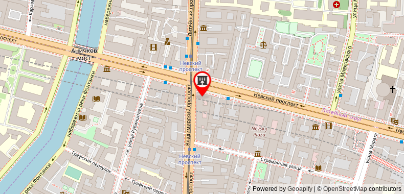 Bản đồ đến Khách sạn Radisson Royal St. Petersburg