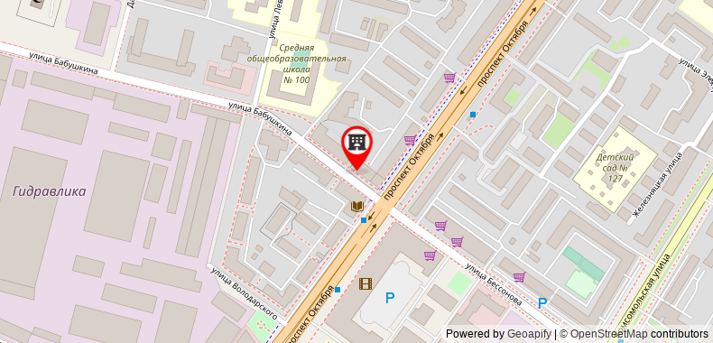 Bản đồ đến Apartment Prospekt Oktyabrya 11-349